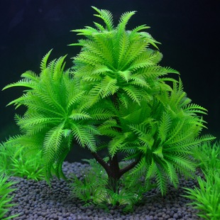 鱼芝景鱼缸造景假树仿真假水草水族装 饰塑料水草植物