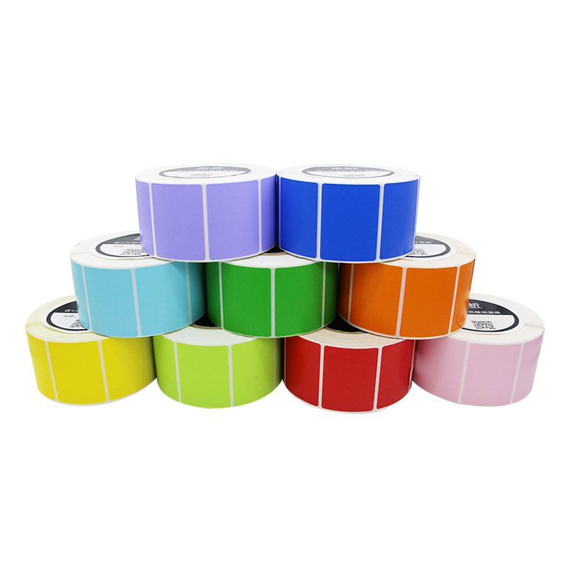 新款直销三防彩色热敏纸80 70 60 50 40 彩色热敏不干胶标签纸贴
