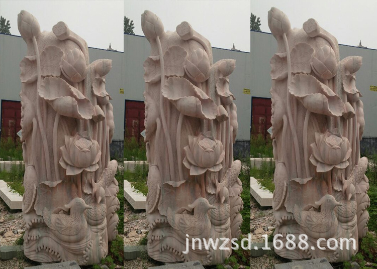 花岗岩浮雕价格石刻鲤鱼跃龙门雕塑景观大理石花鸟浮雕图片