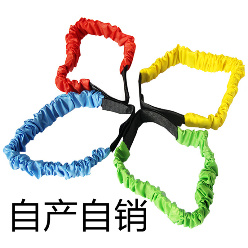 儿童两人三足绑脚带奔走竞赛绑腿绳彩色布质松紧带趣味运动会道具