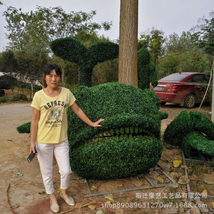 节日庆典大型户外绿雕掌柜推荐 规格齐全仿真设计景观绿雕