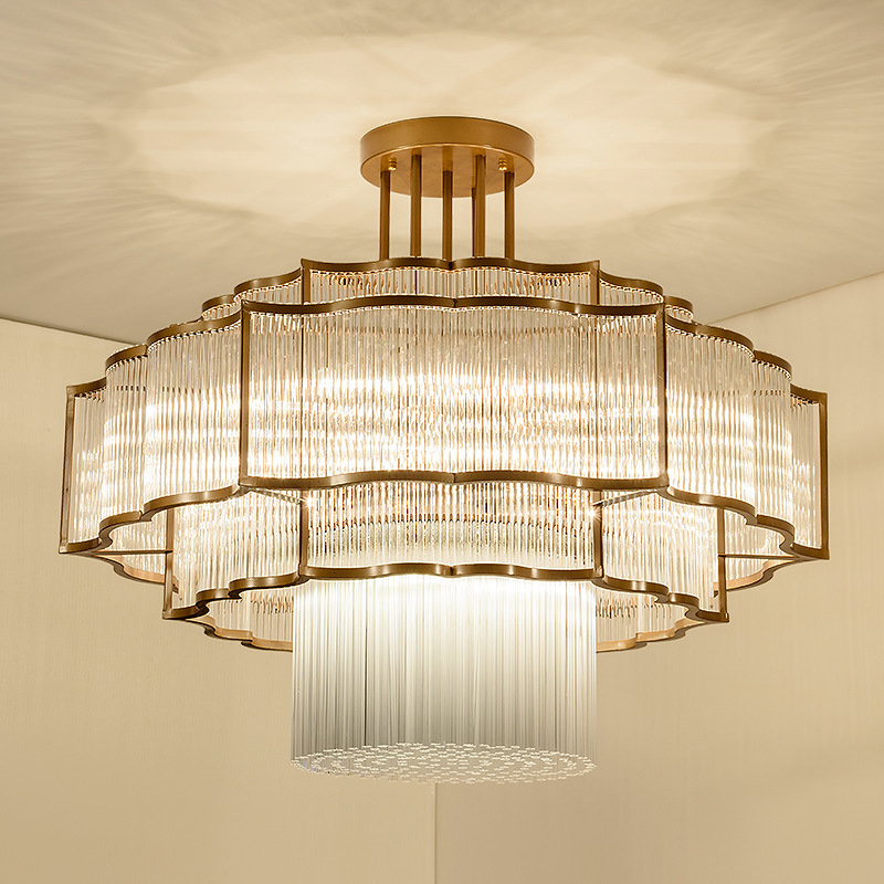 新中式工程水晶吊灯led包间水晶灯餐厅吊灯酒店吊灯