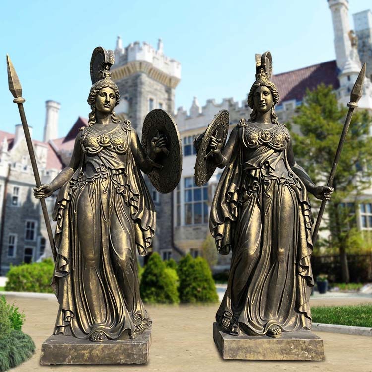 守护女神欧式雕塑武士古希腊西方摆件别墅房地产售楼部玻璃钢雕塑