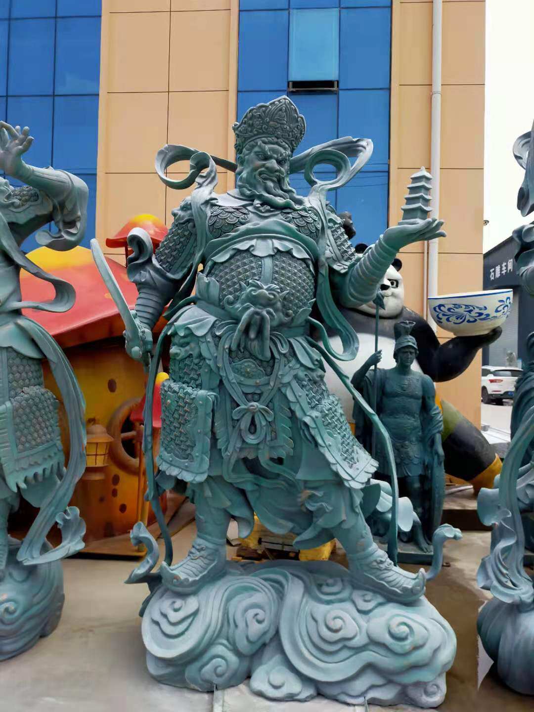 四大天王雕塑玻璃钢神话人物雕塑女神雕塑寺庙摆件观音佛像雕塑