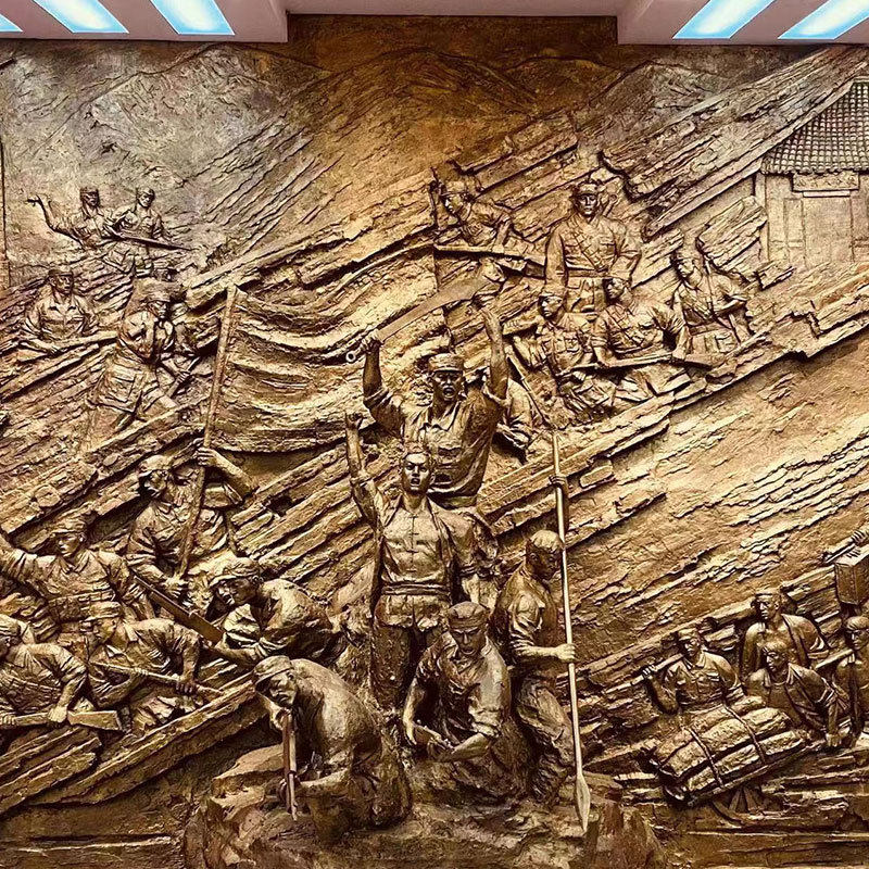 大型浮雕抗战铸铜铸铜人物浮雕墙校园文化墙人物雕塑铸铜浮雕