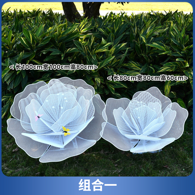 户外大型不锈钢花朵蒲公英镂空雕塑铁艺植物园林景观发光装饰摆件