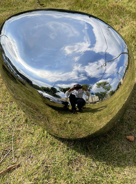 不锈钢镜面椭圆形水滴鹅卵石雕塑室内售楼处酒店会所水池装饰摆件