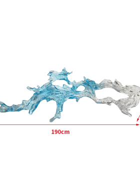 现代透明树脂吊饰雕塑婚庆大堂天花板别墅软装工艺术品悬空中挂件