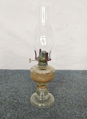 老煤油灯老油灯老式70年代怀旧老物件玻璃灯罩民俗旧货道具摆件