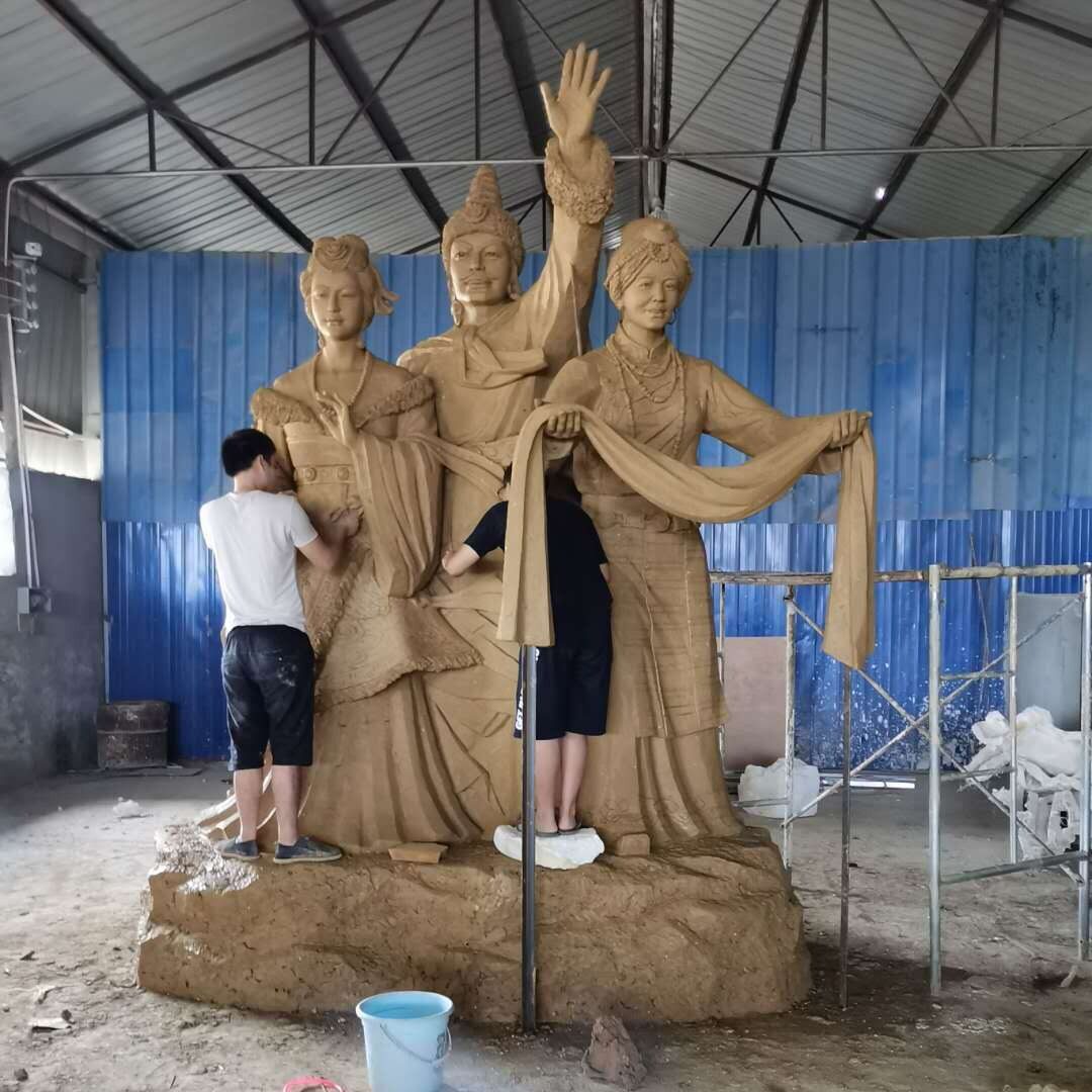 成都雕塑厂大型水泥石材仿石玻璃钢仿铜藏族少数民族文化铜人雕塑