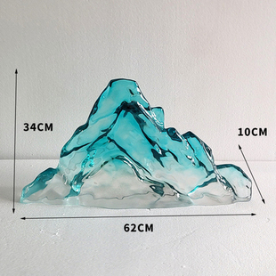 饰艺术品别墅玄关售楼处大型雕塑 透明树脂假山落地摆件酒店景观装