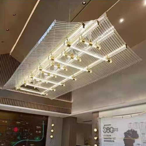 新中式房子吊灯中国风酒店售楼部餐厅茶室创意复式禅意宫殿屋檐灯