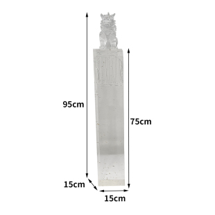 饰工艺品 透明狮子树脂摆件酒店售楼处客厅玄关入户栓马柱雕塑软装