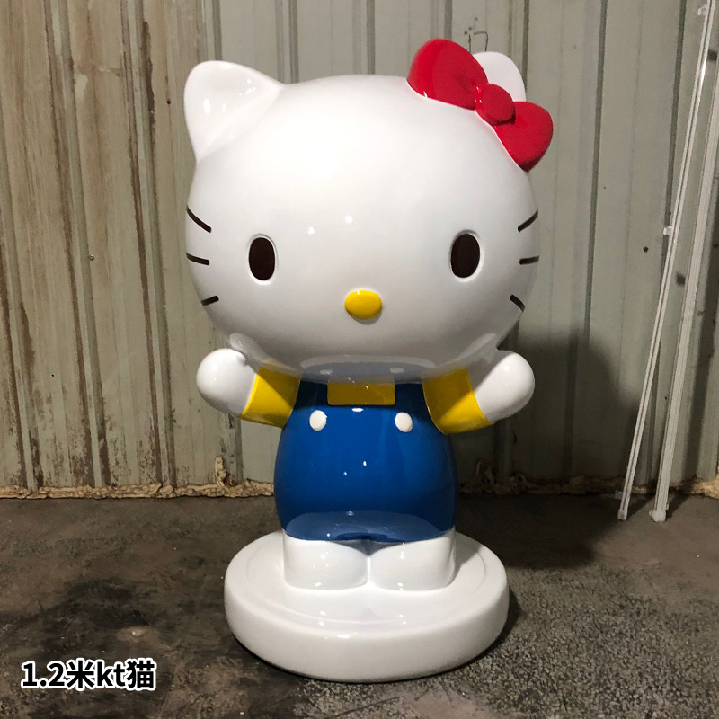 玻璃钢雕塑helloKitty凯蒂猫卡通甜品店门口KT猫商场装饰大型摆件
