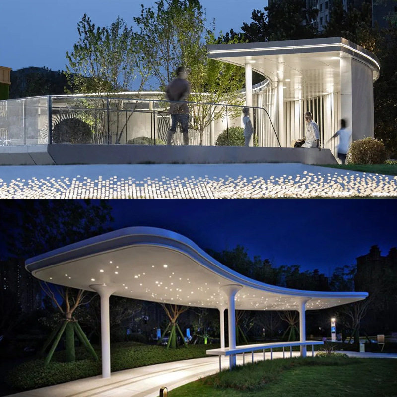 户外不锈钢铁艺异形成品长廊钢结构凉亭耐候钢雕塑大型景观廊架