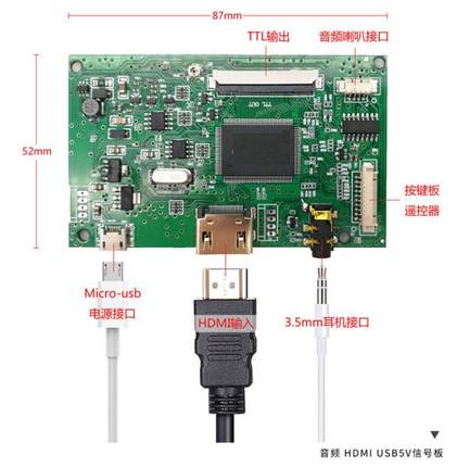 7寸8寸9寸10.1寸IPS高清车载显示器液晶屏HDMI VGA AV驱动板套件