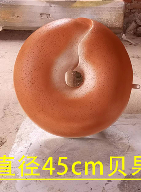 仿真贝果面包模型烘焙店招牌发光灯箱门头装饰摆件玻璃钢雕塑定制