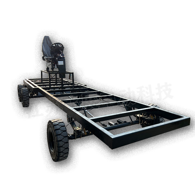 重型电动六轮车底盘大功率彩车花车巡游底盘轻便游览车车架道具车