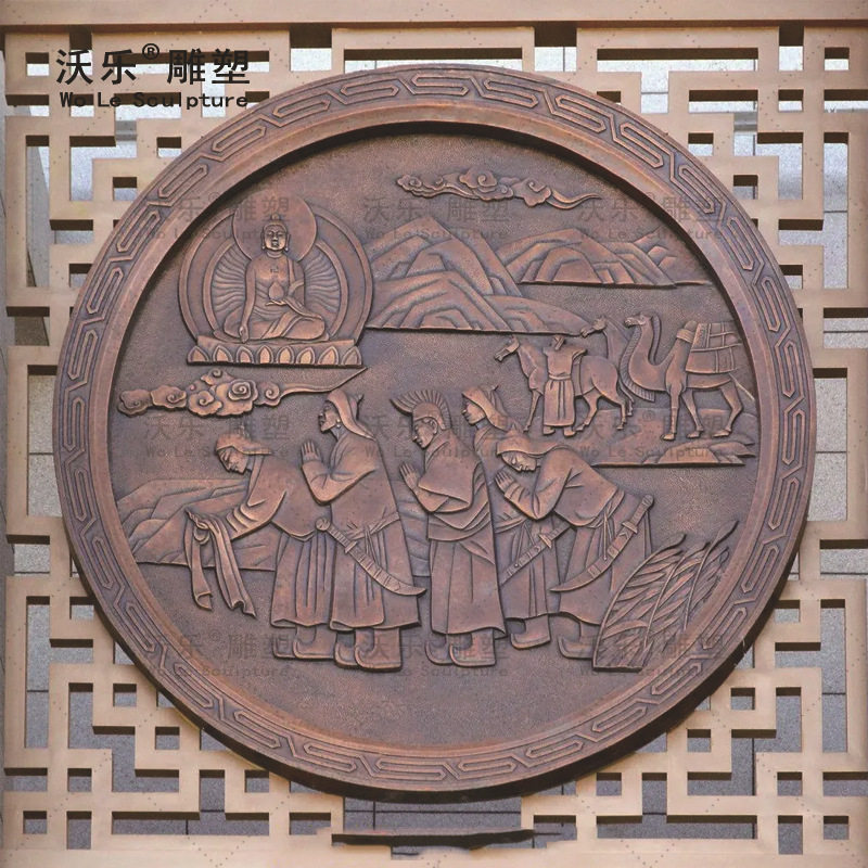 铸铜浮雕壁画墙园林景观锻铜浮雕文化墙人物历史故事山水画铜浮雕