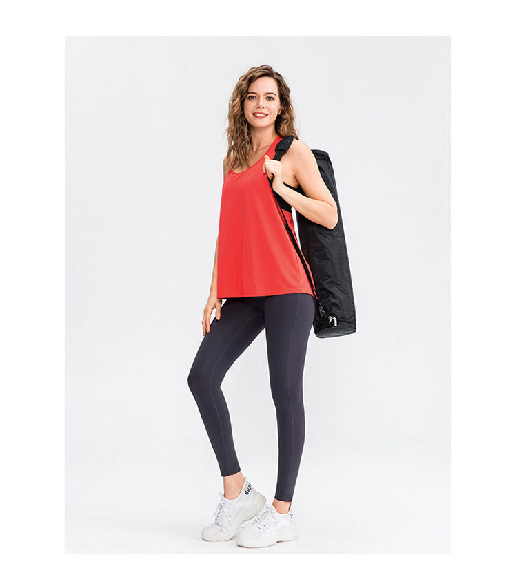 Вкладыши в бюстгальтер 女士瑜伽健身罩衫 宽松跑步运动上衣吸湿排汗透气速干背心02113