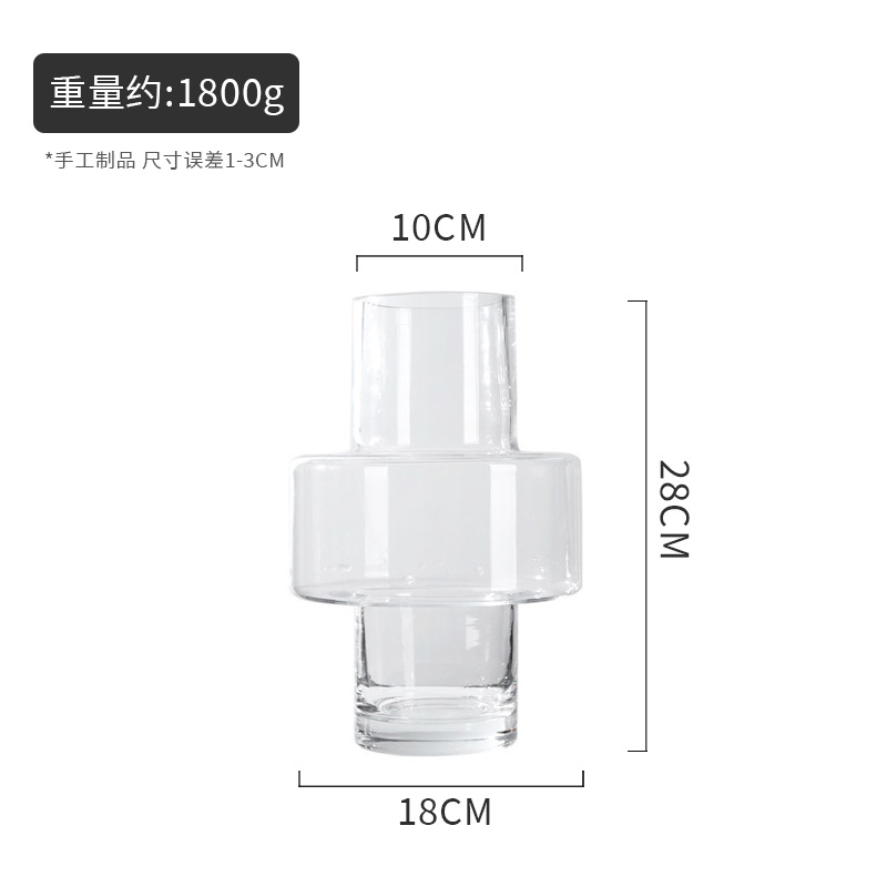 库2024新款广州视远工艺品装饰玻璃花瓶摆件餐桌花艺美式干花花厂