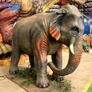 自贡大型仿真动物景区主题公园游乐场博物馆展览大象制作
