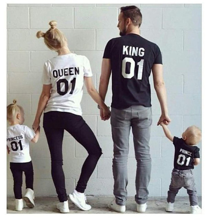 Family Look Matching Clothing Set Couple Baby tShirts Shorts
