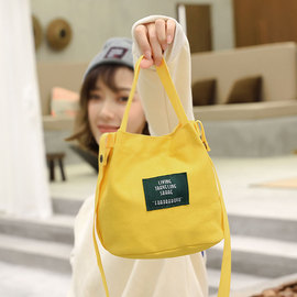 韩版帆布女学生时尚大容量单肩ins包包宝宝布袋森系潮手提包小包