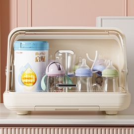 奶瓶收纳盒沥水防尘婴儿，专用宝宝餐具，架子沥水架置物架碗柜双层