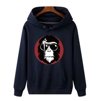 Xu hướng áo khoác mùa thu nam Hàn Quốc mới áo hoodie áo thun nam chất béo cộng với phân bón XL lỏng lẻo - Áo len áo hoodie loang màu