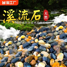 溪流石鹅卵石雨花石原白色石子，鱼缸水族箱造景花，盆栽天然砂石庭院