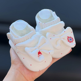 春秋季0-1岁女宝宝学步软底鞋子6新生儿婴儿，步前鞋可爱纯棉公主鞋