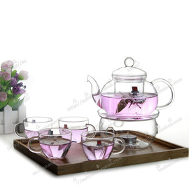 一屋窑耐热玻璃茶具套装花，茶壶茶杯整套花草功夫红茶茶具礼盒