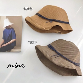 夏季帽子女UVCUT防紫外线卷边可折叠遮阳防晒太阳帽渔夫帽草帽