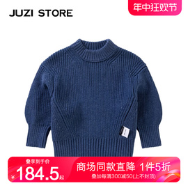 juzistore童装毛衫粗针基本款套头衫中高领，毛衣男童女童1042001