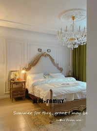 法式雕刻轻奢复古实木床美式主卧奢华宫廷双人床1.8米公主床婚床