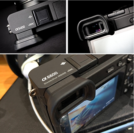 适用于索尼微单相机A6600 A6500A6400目镜取景器眼FDA-EP17眼罩