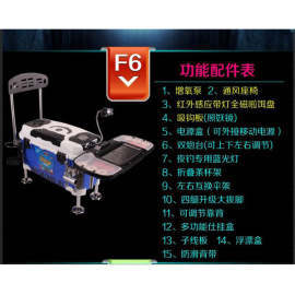 哇嘎6代钓箱带夜钓灯伞架风扇全磁拉饵盘多功能钓鱼箱台钓箱