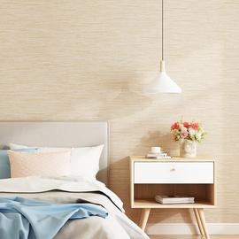 现代简约素色亚麻纹理，高级感墙纸卧室，客厅无纺布纯色北欧风格壁纸