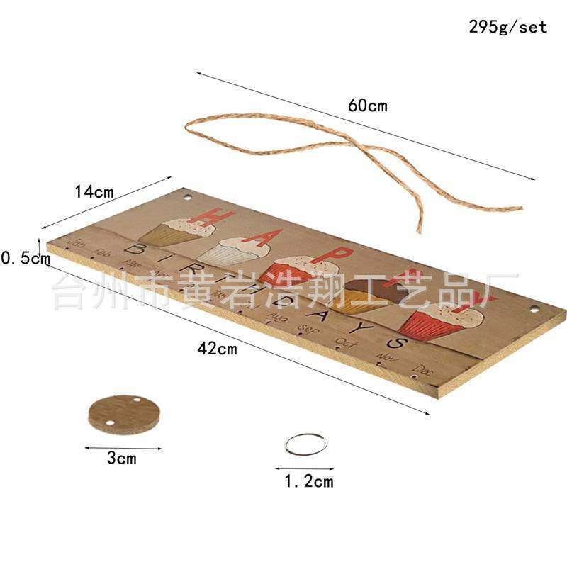 Wooden Calendar Round Love Plates Birthday Sign Special