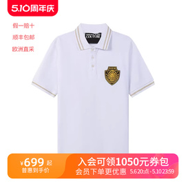 VERSACE范思哲JEANS 男士徽章盾牌时尚短袖POLO衫 72GAGT11 CJ01T