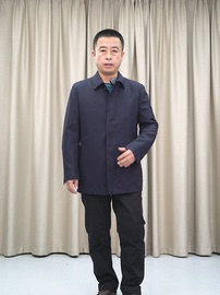 藏青商务风衣男普洛克经典，精纺100羊毛，中长款纯羊毛休闲外套