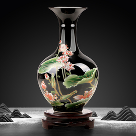 景德镇陶瓷器中式博古架装饰品花瓶，摆件客厅插花酒柜高级感工艺品