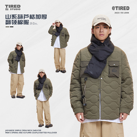 wteb复古工装棉衣男冬季山系cityboy加厚外套，户外保暖休闲棉服男