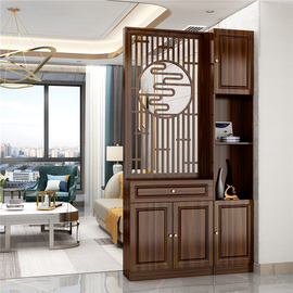 新中式屏风入户遮挡玄关柜，办公家用客厅卧室，现代简约装饰镂空隔断