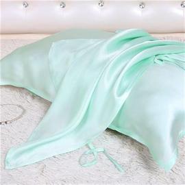 重磅真丝枕巾100桑蚕丝素绉缎，枕头巾丝绸枕，皮丝滑透气舒适