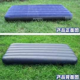 intex单人线拉空气床，植绒充气床垫双人户外充气垫，防潮垫气垫床