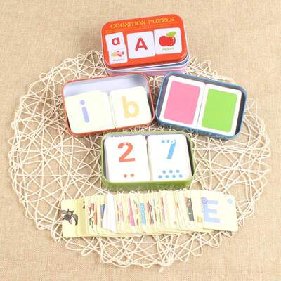 Montessori English Word Flash Cards Digital/Letter/Shape/Ani