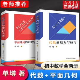 中科大初中数学代数的魅力与技巧+平面几何的知识，与问题单墫初一初二初三初中数学解题规律，方法与技巧789年级2021中考数学必刷题