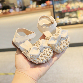 女宝宝凉鞋1一2-3岁小童公主夏季婴儿鞋子透气防滑软底学步鞋